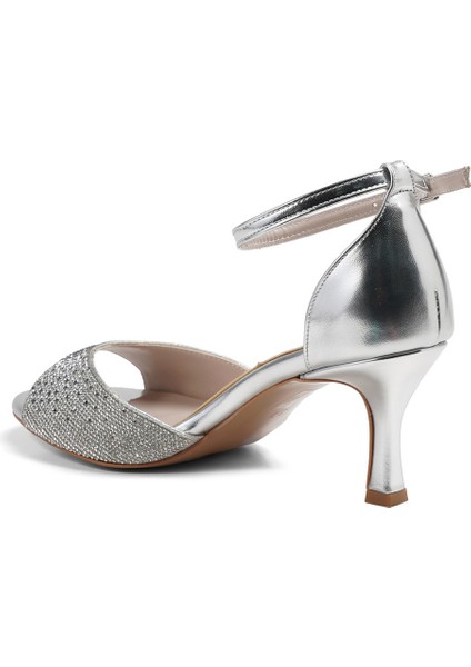 Siyah Tekstil Ince Topuklu Kadın Ayakkabı modelleri