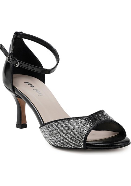 Siyah Tekstil Ince Topuklu Kadın Ayakkabı fiyatları