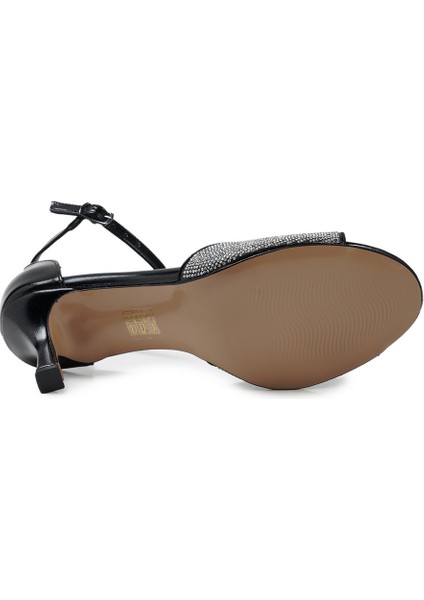 Siyah Tekstil Ince Topuklu Kadın Ayakkabı fırsatları