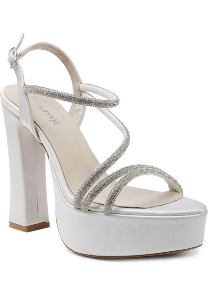Bej Tekstil Platform Topuklu Kadın Ayakkabı fiyatları