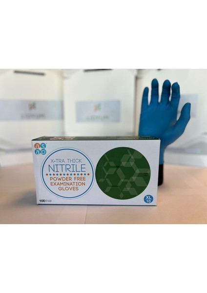 Mavi Ekstra Kalın Nitril Pudrasız Eldiven 5 gr fiyatları