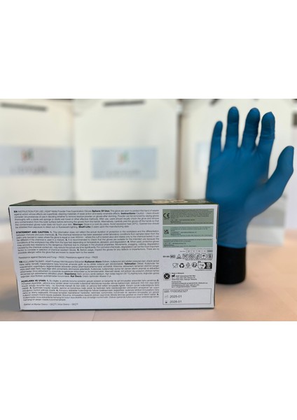 Mavi Ekstra Kalın Nitril Pudrasız Eldiven 5 gr modelleri