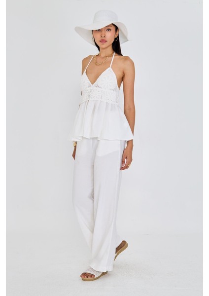 Bağcıklı Yan Cepli Modal Pantolon