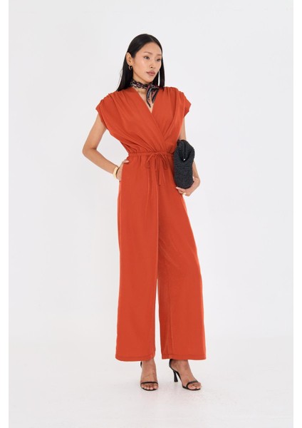 Kruvaze Yaka Sıfır Kol Tulum fiyatları