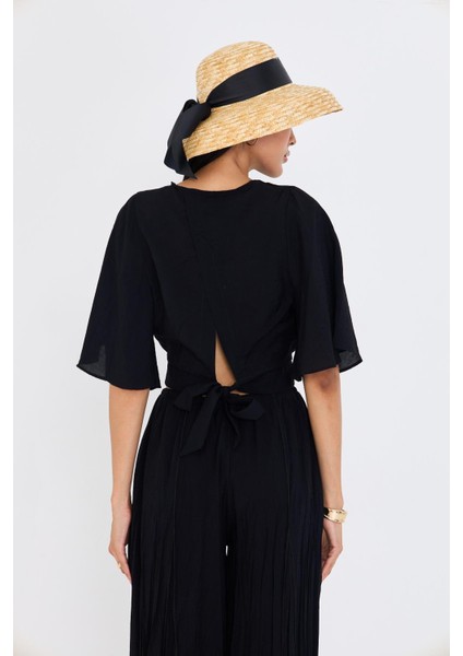 V Yaka Sırt Dekolteli Bluz modelleri