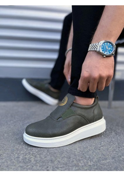 TB161 Hippo Bağcıksız Cilt Erkek Günlük Sneaker Ayakkabı Cbt - Haki modelleri