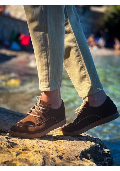 Tb-X5 Terzi Bey Kahve Süet Bağcıklı Günlük Erkek Ayakkabı modelleri