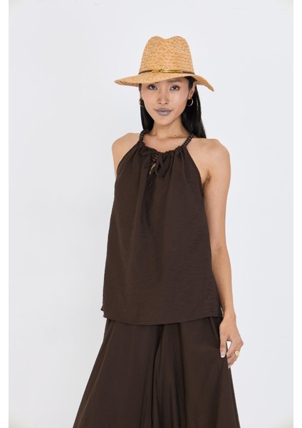 Sıfır Kollu Halter Yaka Bluz fiyatları