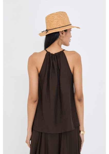 Sıfır Kollu Halter Yaka Bluz indirimleri