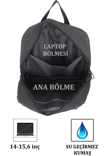 Gri Darbe Emici Korumalı USB Aparatlı 14-15,6 Inç Laptop Bölmeli Ithal Sırt Çantası fırsatları