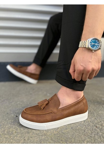 TB153 Bloom Bağcıksız Püsküllü Cilt Erkek Günlük Spor Klasik Ayakkabı Cbt - Taba modelleri