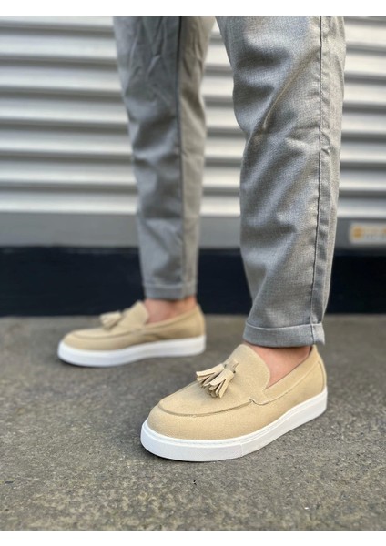 TB153 Bloom Bağcıksız Püsküllü Süet Erkek Günlük Spor Klasik Ayakkabı Sbt - Krem fiyatları