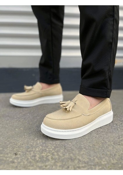 TB154 Blaze Bağcıksız Püsküllü Süet Erkek Günlük Spor Klasik Ayakkabı Sbt - Krem fiyatları