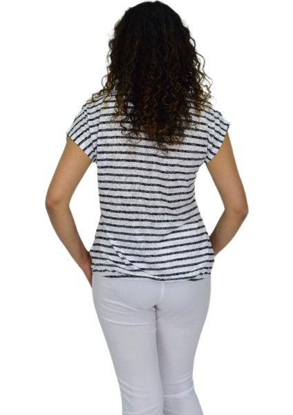 Kadın Kısa Kol Baskılı Bluz BGL-ST04696 fırsatları