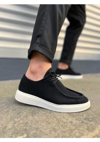 TB170 Tornado Bağcıklı Süet Erkek Günlük Spor Klasik Ayakkabı Sbt - Siyah