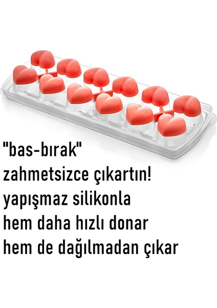 Buz Kalıbı - Bas-Bırak Kapaklı Silikon Buz Kalıbı 4 Lü Set 721815 indirimleri