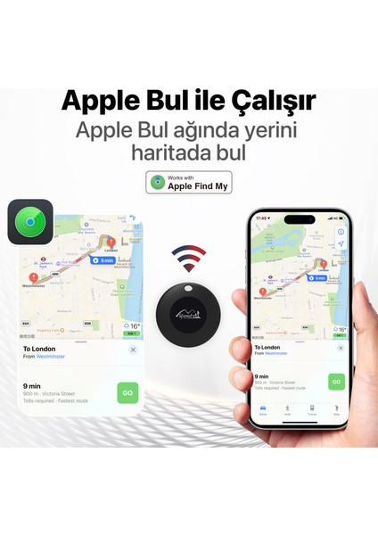 LifeTag Apple Uyumlu Apple MFI Lisanslı Akıllı Takip Cihazı - Beyaz (Sadece Apple ile Uyumludur)
