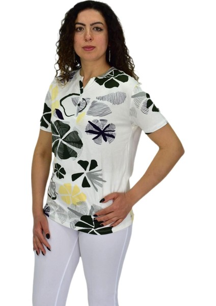 Kadın Kısa Kol Baskılı Bluz BGL-ST04697 fiyatları