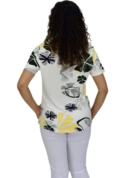 Kadın Kısa Kol Baskılı Bluz BGL-ST04697 fırsatları