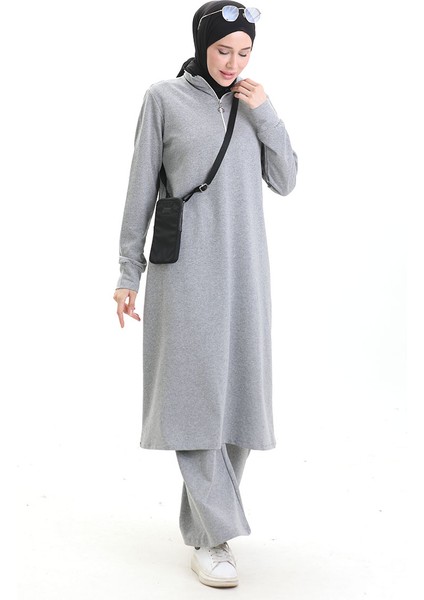 Iki Iplik Tunik Pantolon Ikili Takım 2068-06 Gri fiyatları
