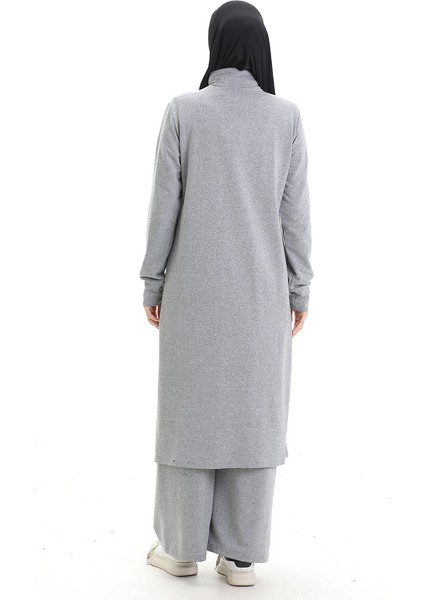 Iki Iplik Tunik Pantolon Ikili Takım 2068-06 Gri indirimleri