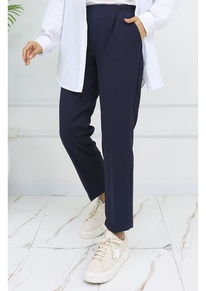 Beli Lastikli Havuç Pantolon 4002-02 Lacivert modelleri