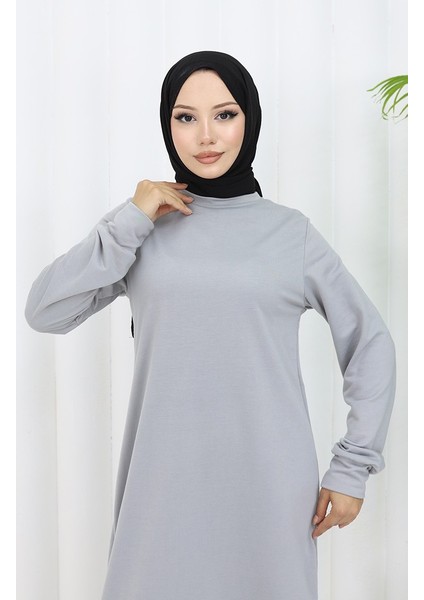 Iki Ip Tunik Pantolon Ikili Takım 0044-37 Gümüş Gri modelleri