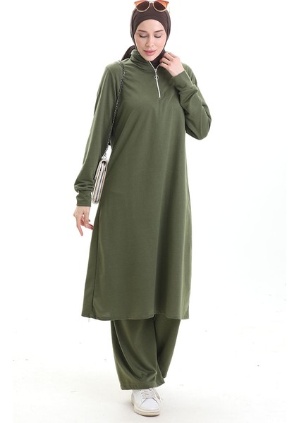 Iki Iplik Tunik Pantolon Ikili Takım 2068-02 Haki fiyatları