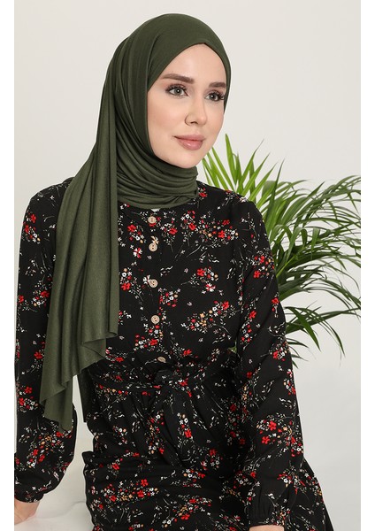 Çiçek Desenli Viskon Elbise 5068-01 Siyah