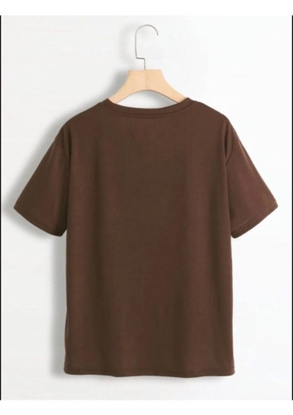 Kanka Ayıcık Baskılı Oversize Pamuklu Çocuk T-Shirtü