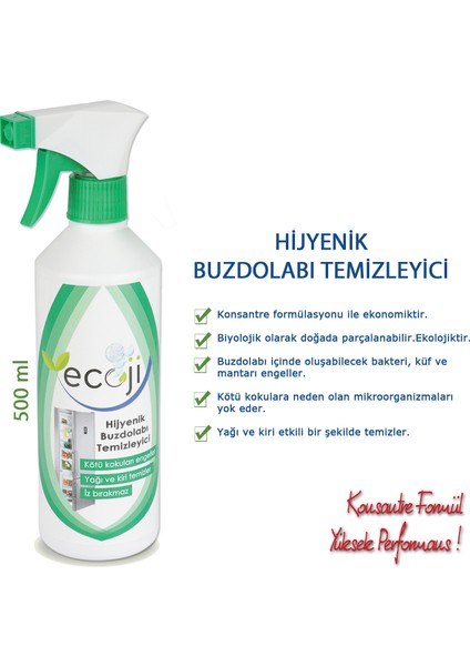 Hijyenik Buzdolabı Temizleyici - 1000 ml ( 2 Ambalaj ) fiyatları