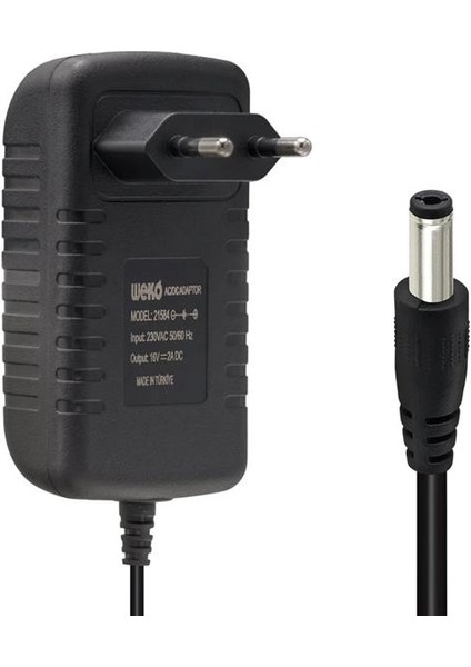 Weko 16 Volt - 2 Amper 5.5*2.5 Uçlu Yerli Üretim Power Jacklı Santral Adaptörü