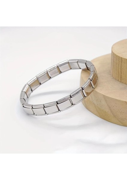 Çelik Bileklik Italyan Charm Yazısız Model Unisex Erkek Kadın 3 mm 18 cm Gümüş Silver fiyatları