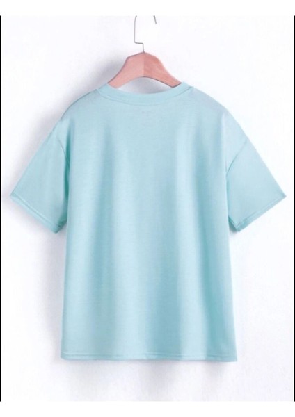 Kanka Ayıcık Baskılı Oversize Pamuklu Çocuk T-Shirtü