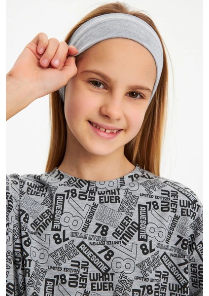 Kız %100 Pamuklu Penye T-Shirt Bandana 2\'li Takım Spor Rahat Best Of Koleksiyonu fiyatları