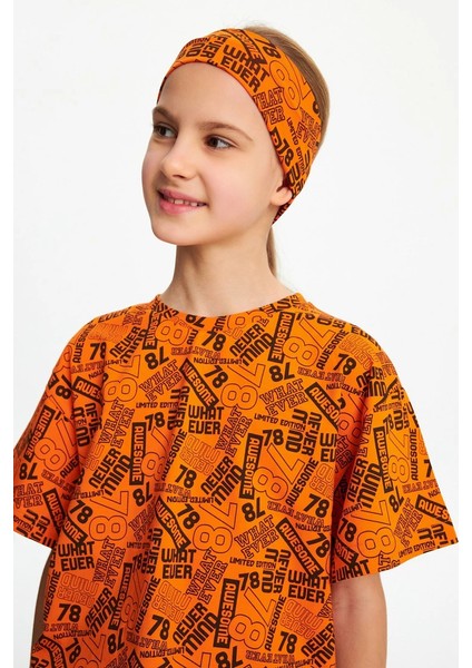 Kız %100 Pamuklu Penye T-Shirt Bandana 2\'li Takım Spor Rahat Best Of Koleksiyonu fiyatları