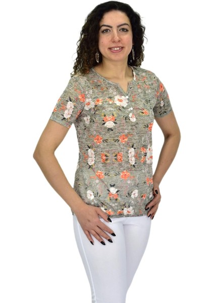 Kadın Kısa Kol Baskılı Bluz BGL-ST04688 modelleri