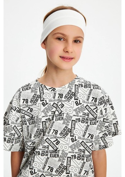Kız %100 Pamuklu Penye T-Shirt Bandana 2\'li Takım Spor Rahat Best Of Koleksiyonu fiyatları