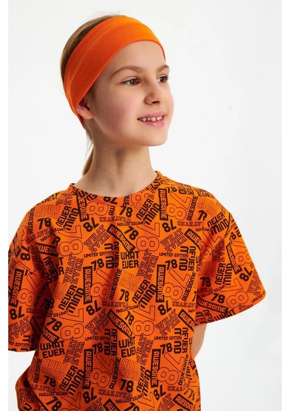 Kız %100 Pamuklu Penye T-Shirt Bandana 2\'li Takım Spor Rahat Best Of Koleksiyonu fiyatları