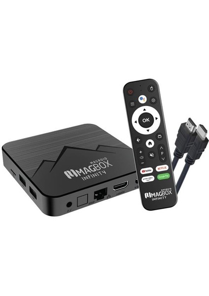 Magbox Magroid Infinty 64 GB HDD 4 GB Ram Bluetooth 5g Wifi Ses Komut Kumandalı Android Tv Box
