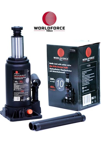 Hidrolik Şişe Krikosu 10 Ton 200-405MM Garaj Ekipmanları Hırdavat