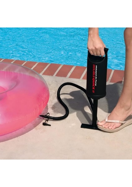 Intex Şişme Bot, Yatak , Kolluk ,top ,havuz ve Simit Şişirme Pompası 29 cm Kutulu Manuel M-68612