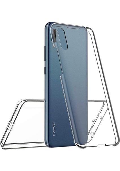 Huawei Y6 2019 Uyumlu Ön Arka 360 Tam Koruma Şeffaf Soft Silikon Kılıf
