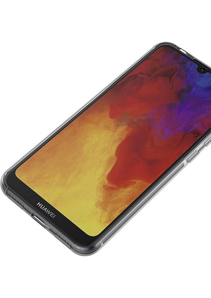Huawei Y6 2019 Uyumlu Ön Arka 360 Tam Koruma Şeffaf Soft Silikon Kılıf