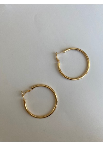 Büyük Halka Gold Kaplama Küpe modelleri
