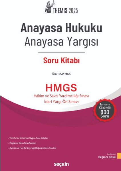 Themıs – Anayasa Hukuku – Anayasa Yargısı Soru Kitabı