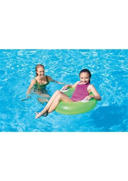 Çocuk Simit Şişme Havuz ve Deniz Yüzme Simidi Tutmaçlı Parlak Şişme Simit 76 cm 8 +Yaş M-59258