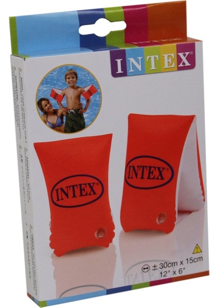 Intex Güvenli Çocuk Kırmızı Havuz Deniz Yüzme Kolluğu 30X15 cm 6-12 Yaş M-58641 fırsatları