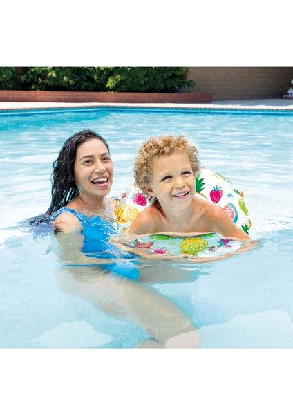 Intex Meyve Baskılı Simit Şişme Havuz ve Deniz Yüzme Simidi Çocuk Can Simidi 3-6 Yaş 51 cm M-59230 modelleri