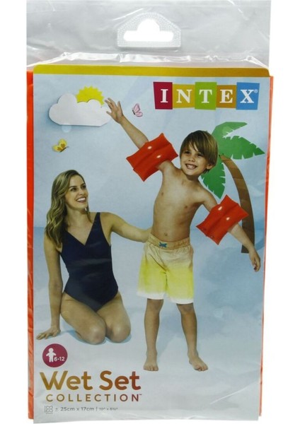 Intex Güvenli Çift Boğumlu Çocuk Havuz Deniz Yüzme Kolluğu 25X17 cm 6-12 Yaş M-59642